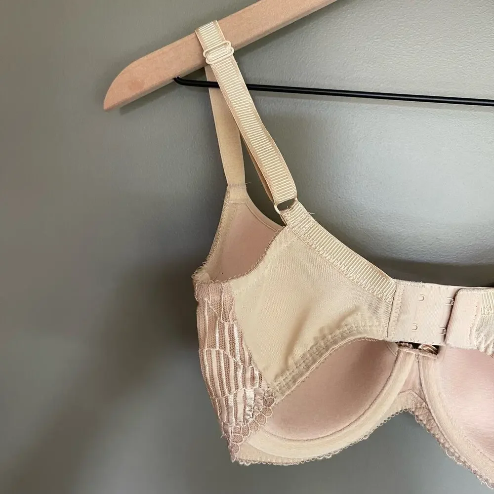 WACOAL La Femme Underwire T-Shirt Bra‎ Sand Size 30DDD Nude Tan Comfortable Lace